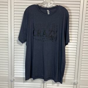 Canvas Blue Let’s Put the Crazy Away! Jersey Graphic T-shirt Unisex 2XL